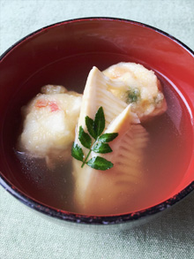 春野菜しんじょのお澄まし