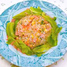 春キャベツと桜エビのあんかけ炒飯