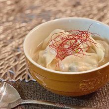 キムチ入りスープ餃子