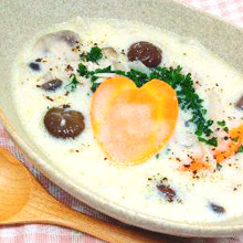 栗と鶏肉の豆乳シチュー