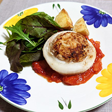 新玉ねぎの肉詰め ~トマトソース~