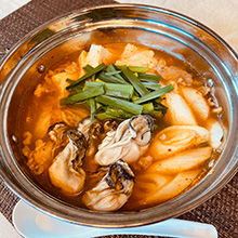 牡蠣のキムチチゲ