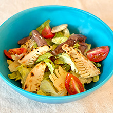 焼き筍と牛肉のサラダ仕立て