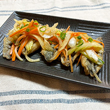 鯵の南蛮漬けカレー風味