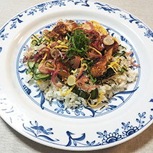 うなぎとみょうがのちらし寿司