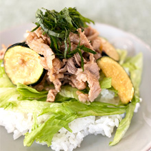 夏野菜のスタミナ丼