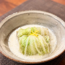 ロール白菜の味噌クリーム煮